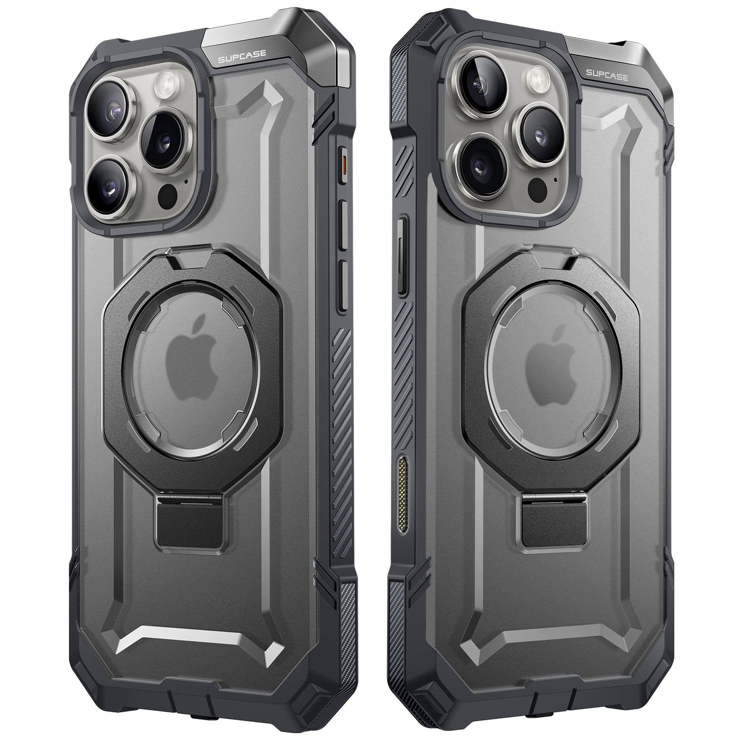 SUPCASE UB Grip iPhone 16 Pro Max 軍規防摔殼，附帶磁吸支架和相機按鍵-灰色