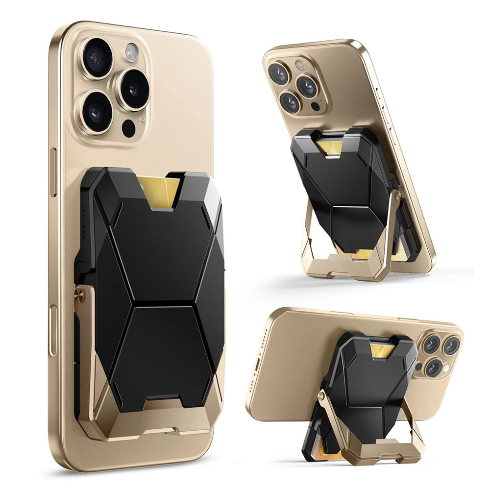 i-Blason MagSafe 金屬扣磁吸卡夾｜附支架－沙色 圖2