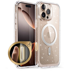 SUPCASE UB Mag 透色磁吸防摔殼 iPhone 16 Pro Max｜相機按鍵－閃粉