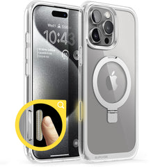 SUPCASE UB Mag Stand 透色磁吸支架軍規防摔殼 iPhone 16 Pro Max｜相機按鍵－透明色 圖4
