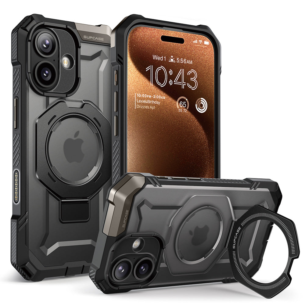 SUPCASE UB Grip 頂級磁吸支架軍規防摔殼 iPhone 17｜相機按鍵－黑色