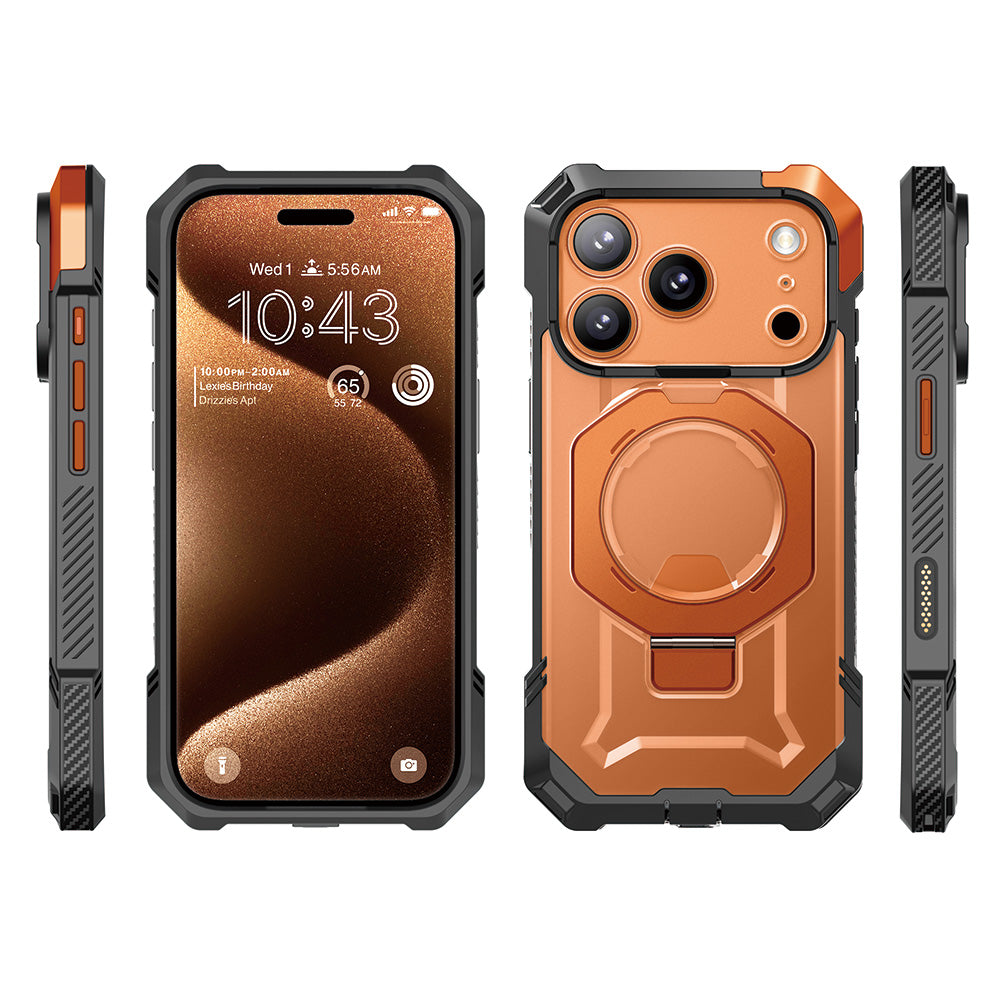 SUPCASE UB Grip 頂級磁吸支架軍規防摔殼 iPhone 17 Pro｜相機按鍵－橘色 圖4