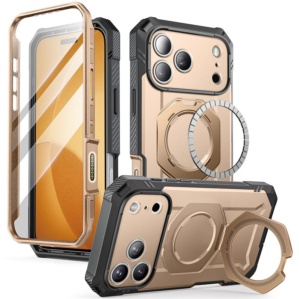 SUPCASE UB Grip Pro 極致磁吸支架軍規防摔殼 iPhone 17 Pro Max｜相機按鍵－沙色 圖4