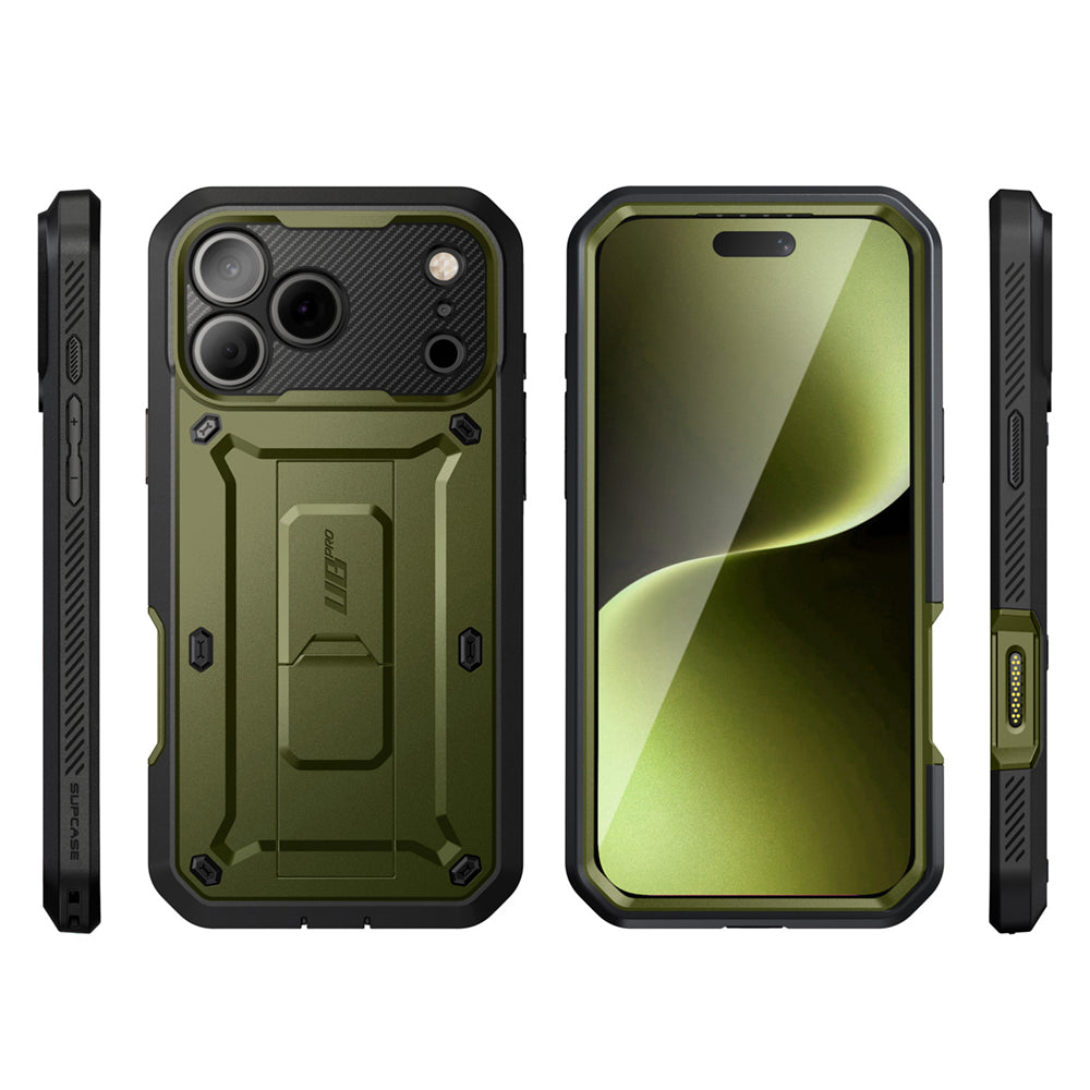 SUPCASE UB Pro 全面防護支架軍規防摔殼 iPhone 17 Pro Max－綠色 圖3