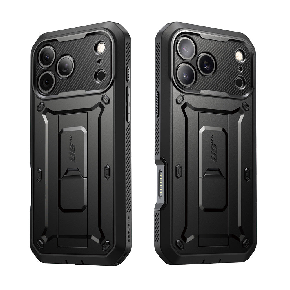 SUPCASE UB Pro 全面防護支架軍規防摔殼 iPhone 17 Pro－黑色 圖2