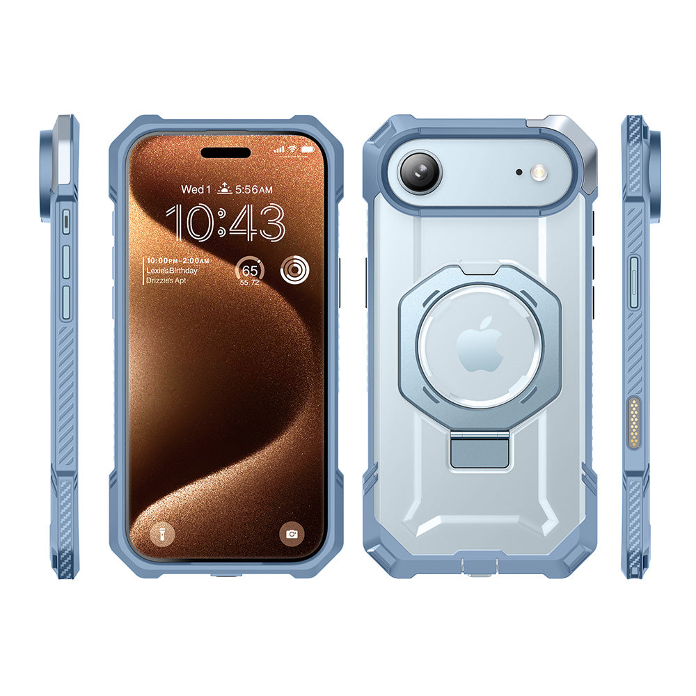 SUPCASE UB Grip 頂級磁吸支架軍規防摔殼 iPhone Air｜相機按鍵－天藍 圖4