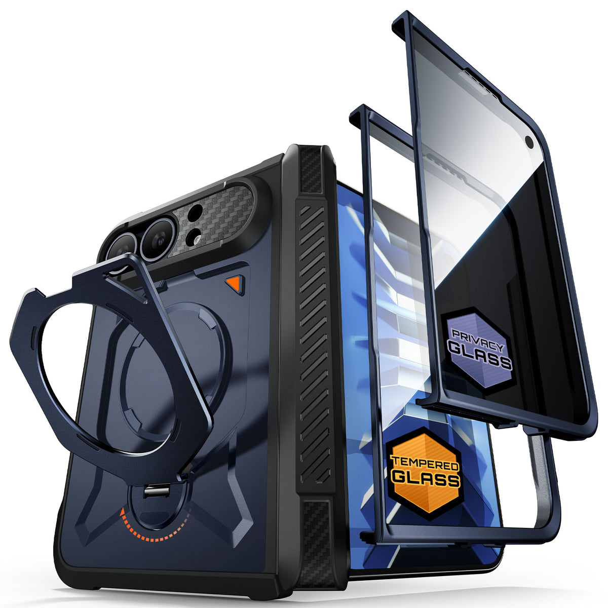 SUPCASE UB Grip 頂級磁吸支架軍規防摔殼 iPhone Duo－深藍 圖2