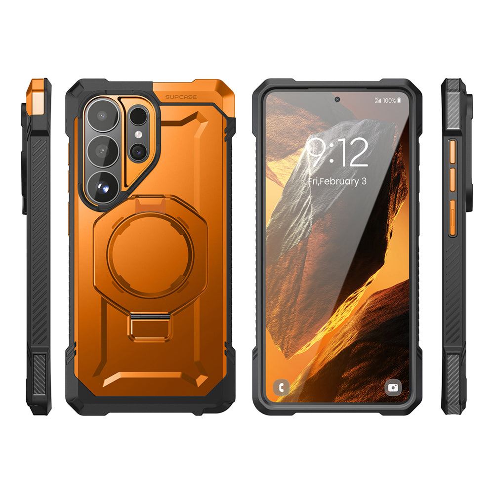 SUPCASE UB Grip 頂級磁吸支架軍規防摔殼 Samsung Galaxy S26 Ultra－橘色 圖3